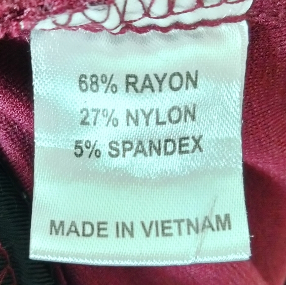 Forever 21 Leggings L Zipper Accents Burgundy 660 - Picture 4 of 5